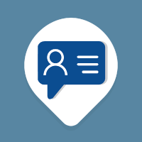 Customer profile map pin icon