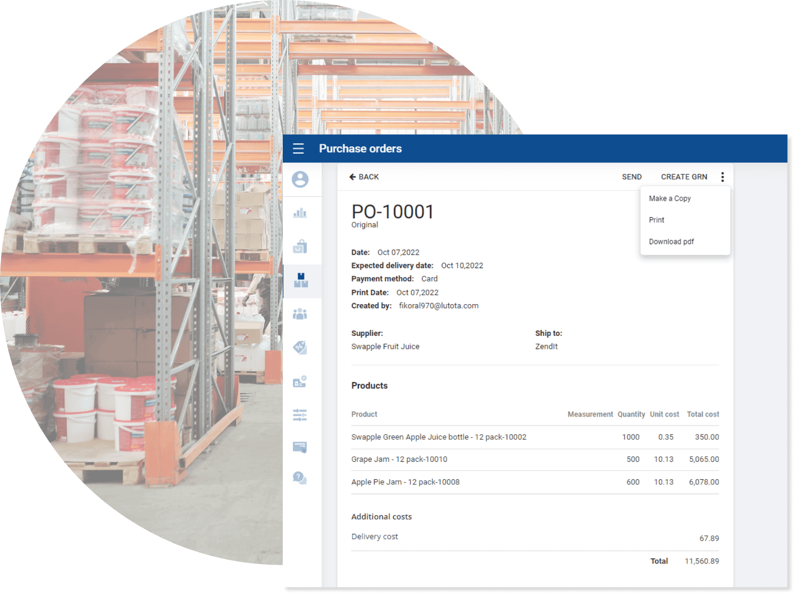 Inventory and warehouse management Software