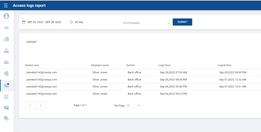 Access Login Report