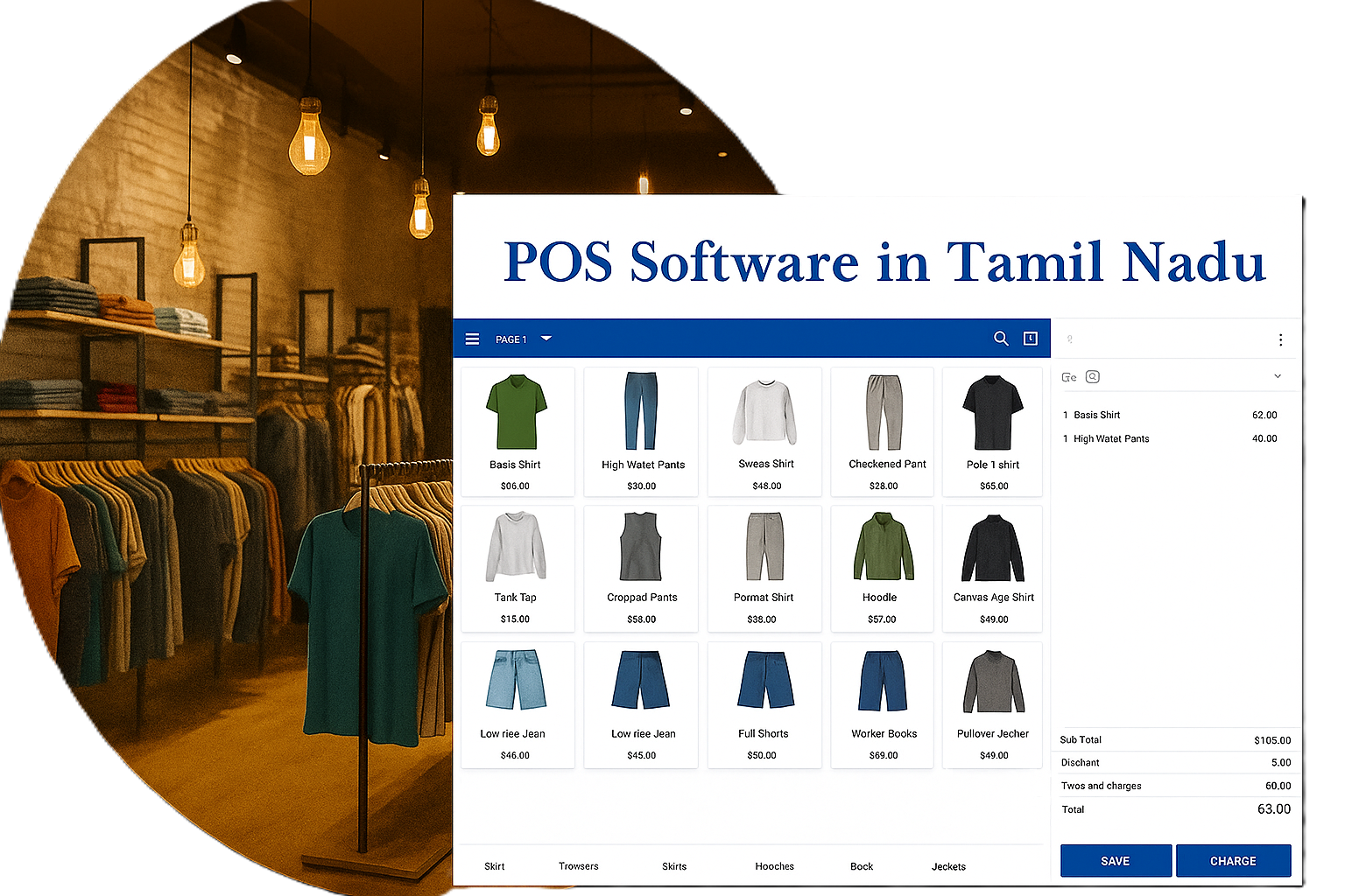POS software in Tamil Nadu shown on a retail POS screen