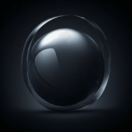 Abstract dark sphere graphic used in the Clonet QFlow business impact section